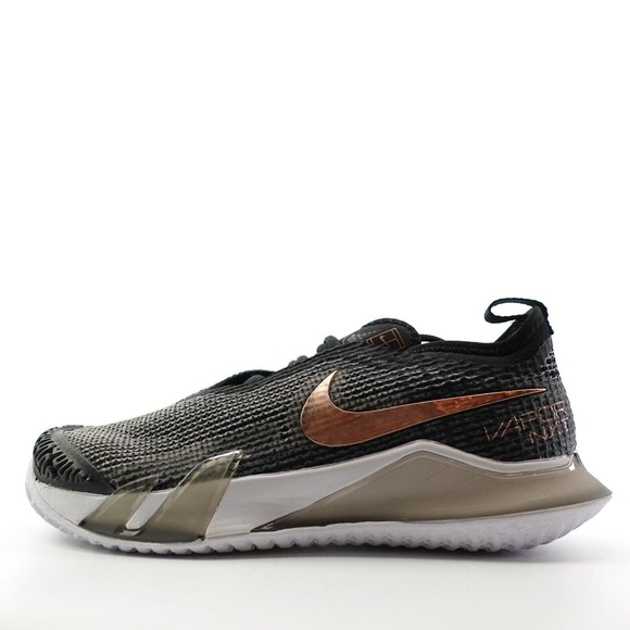 Womens Nike React Vapor NXT HC Black Bronze Tennis Shoes CV0742-002 Size 6 - Picture 4 of 11